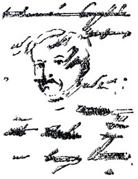 В. Л. Давыдов. Рисунок Пушкина. 1821