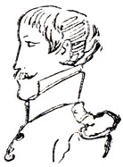 В. Ф. Раевский. Рисунок Пушкина. 1822