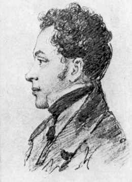 Л. С. Пушкин. Рисунок Ксавье де Местра. 1824-1825