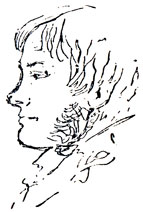 Я. Я. Пущин. Рисунок Пушкина. 1826