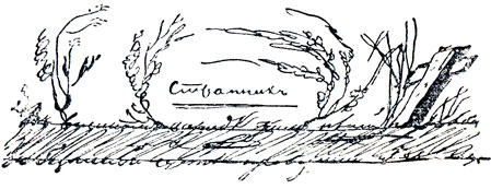 Виньетка к стихотворению 'Странник'. Рисунок Пушкина. 1835
