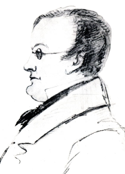 А. А. Дельвиг. Рисунок Пушкина. 1829