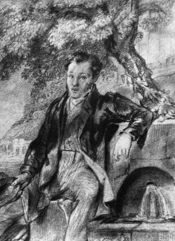 А. С. Пушкин. Рисунок В. М. Ванъковича. 1827 г.