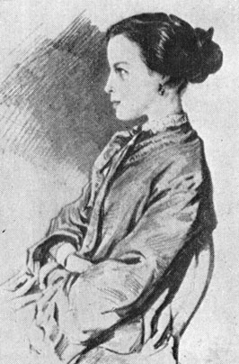 Наталья Александровна Пушкина. Рисунок Н. П. Ланского. 1852 г.