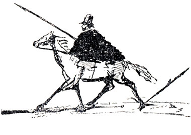 'Путешествие в Арзрум'. Пушкин на коне. Рисунок Пушкина. 1829