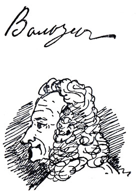 Вольтер. Рис. Пушкина. 1836